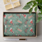 Meowy kerstkatten tissuepapier (Geschenk)