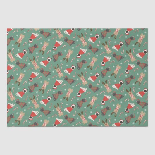 Meowy kerstkatten tissuepapier (Voorkant)