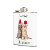 Meowy kerstkeukenfles heupfles (Links)