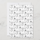 Meowy Kerstkleur Uw eigen koffertje Feestdagenkaart (Achterkant)