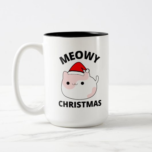 Meowy kerstkoffie Mok (Links)