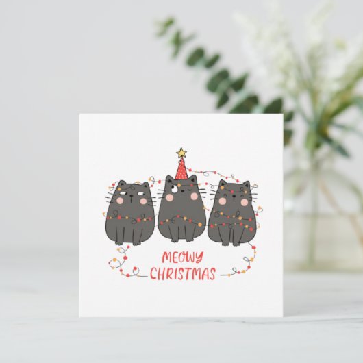Meowy Kerstmis (Staand voorkant)