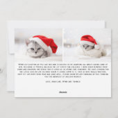 Meowy Kerstmis 3 Fotocaat Lover Pet Paw Print Ho Feestdagenkaart (Achterkant)