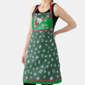 Meowy Kerstmis Apron Red en Green Schort (Insitu)