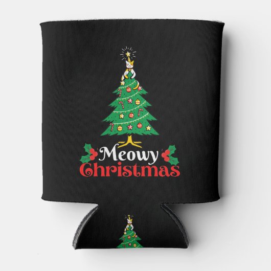 Meowy Kerstmis Blikjeskoeler (Voorkant)