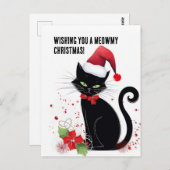 Meowy Kerstmis! Briefkaart (Voorkant / Achterkant)