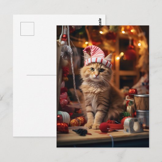 Meowy Kerstmis! Briefkaart (Voorkant / Achterkant)