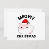 Meowy Kerstmis Briefkaart (Voorkant / Achterkant)