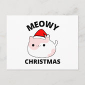 Meowy Kerstmis Briefkaart (Voorkant)