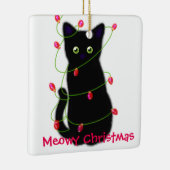 Meowy Kerstmis | cadeau voor gezelschapsdieren Keramisch Ornament (Rechts)