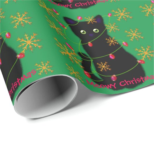 Meowy Kerstmis | cadeau voor kattenliefhebbers | z Cadeaupapier (Rol Hoek)