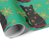 Meowy Kerstmis | cadeau voor kattenliefhebbers | z Cadeaupapier (Rol Hoek)