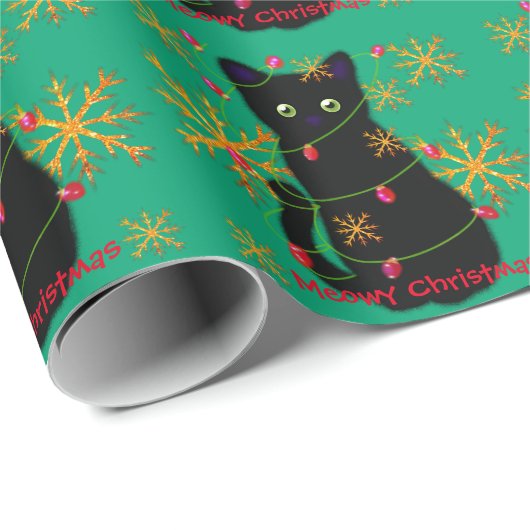Meowy Kerstmis | cadeau voor kattenliefhebbers | z Cadeaupapier (Rol Hoek)