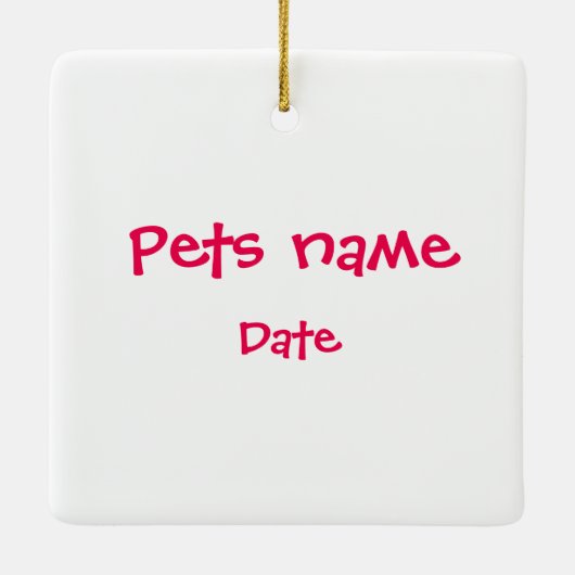 Meowy Kerstmis | cadeau voor kattenliefhebbers | z Keramisch Ornament (Achterkant)