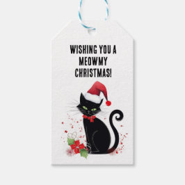 Meowy Kerstmis! Cadeaulabel