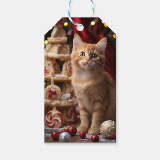 Meowy Kerstmis! Cadeaulabel (Voorkant)