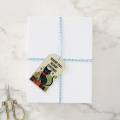 Meowy Kerstmis! Cadeaulabel (Met Touw)