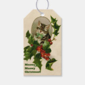 Meowy Kerstmis Cadeaulabel (Voorkant)