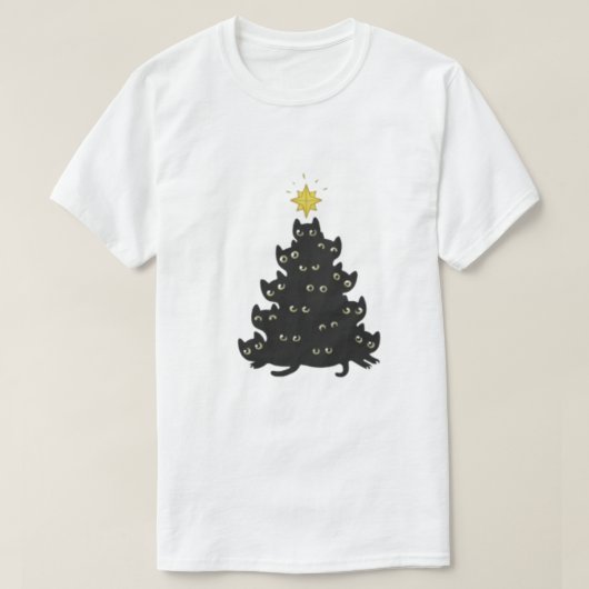 Meowy Kerstmis Classic T-Shirt (Design voorkant)