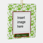 Meowy Kerstmis Custom Kitty Kat Foto Kerstmis Keramisch Ornament (Rechts)