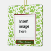 Meowy Kerstmis Custom Kitty Kat Foto Kerstmis Keramisch Ornament (Links)