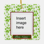 Meowy Kerstmis Custom Kitty Kat Foto Kerstmis Keramisch Ornament (Voorkant)