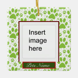 Meowy Kerstmis Custom Kitty Kat Foto Kerstmis Keramisch Ornament