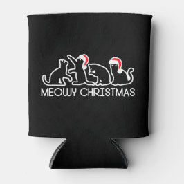 Meowy Kerstmis, Cute Santa Cats Xmas Season Blikjeskoeler