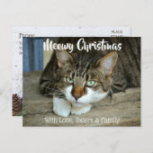 Meowy Kerstmis De feestdagen van je kat Briefkaart (Voorkant / Achterkant)
