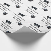 Meowy Kerstmis en een Happy Mew Year-inpakpapier Cadeaupapier (Hoek)
