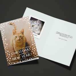 Meowy Kerstmis en Prefect Nieuwjaar Kattenvakantie Feestdagen Kaart