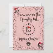 Meowy kerstmis feestdagenkaart (Voorkant)