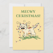 Meowy Kerstmis! Feestdagenkaart (Voorkant)