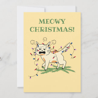 Meowy Kerstmis! Feestdagenkaart