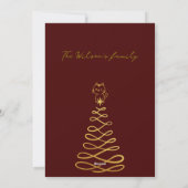 Meowy kerstmis feestdagenkaart (Achterkant)