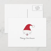 Meowy Kerstmis Feestdagenkaart (Voorkant / Achterkant)