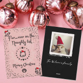 Meowy kerstmis feestdagenkaart