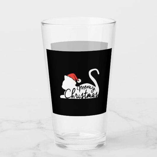 Meowy Kerstmis Glas (Voorkant)
