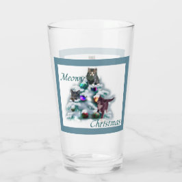 Meowy Kerstmis Glas