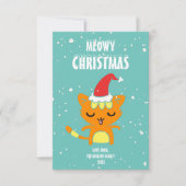 Meowy Kerstmis, grappige kerstkaart (Voorkant)