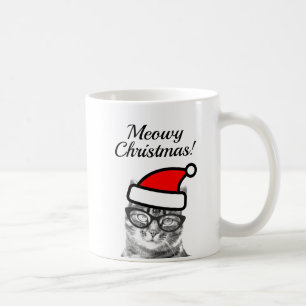 Meowy Kerstmis grappige mok voor kerstkoffie