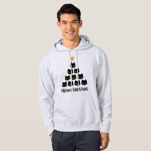 Meowy Kerstmis Hoodie (Voorkant volledig)