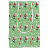 Meowy Kerstmis in groen Medium Cadeauzakje (Achterkant)