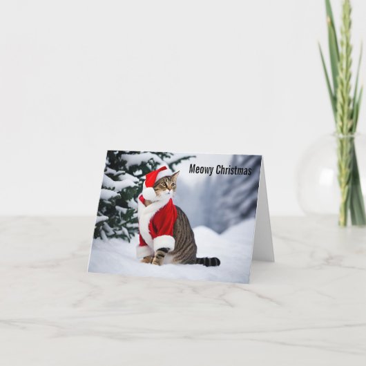 Meowy Kerstmis Kaart (Voorkant)
