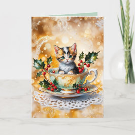 Meowy Kerstmis Kaart