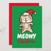  Meowy Kerstmis Kaart (Voorkant / Achterkant)