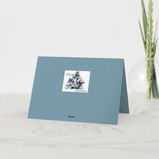 Meowy Kerstmis Kaart (Achterkant)