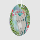 Meowy Kerstmis - Kat Festive Ornament (voorkant)
