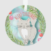Meowy Kerstmis - Kat Festive Ornament (achterkant)