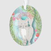 Meowy Kerstmis - Kat Festive Ornament (voorkant)